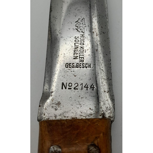 687 - WW2 German Multi Bladed Utility Knife. N.S.K.K Button has been let into the handle. Maker: Hugo Köll... 