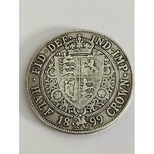 315 - Silver Half Crown 1899 Coin.