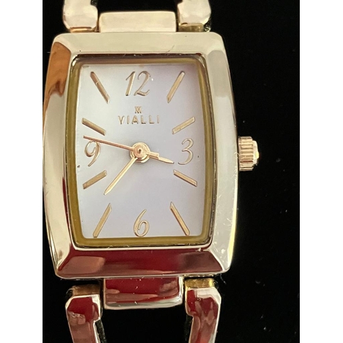 385 - 2 x ladies QUARTZ WRISTWATCHES to include a VIALLI in Gold Tone together with a VALENTIN in Silver T... 