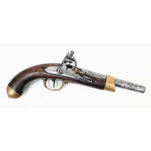 54 - A French 1st Empire Napoleonic Pistolet Modèle XIII Flintlock Cavalry Pistol Circa 1806-1814. 

Make... 
