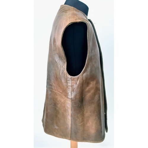 622 - WW2 British Leather Jerkin Dated 1941. 
Very good condition for its age, the best I have seen in a l... 