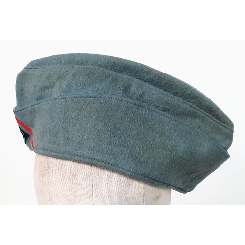 892 - WW2 German Provost Police Side Cap – The Eagle has been removed as they worked alongside the Allied ... 