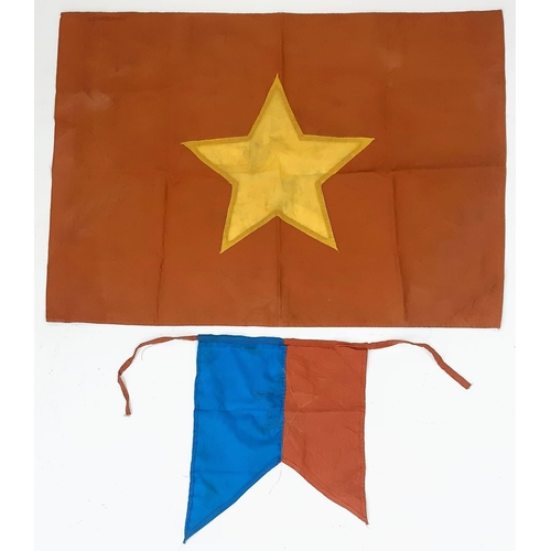 970 - Vietnam War Era N.V.A (North Vietnamese Army) Flag. 
Size 75 x 55 cm. 
Reserve & Vietcong Bunting Fl... 