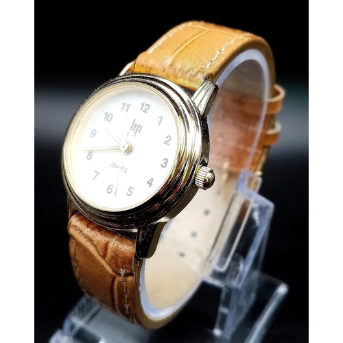 1153 - An Unworn Ladies HP Fond Acier Sedagyl Quartz Watch 28mm Including Crown. Tan Leather Strap, Comes w... 