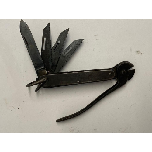 289 - A Rare British WW2 Special Operations Executive Escape and Evade Multi-Tool. Seven tools including b... 