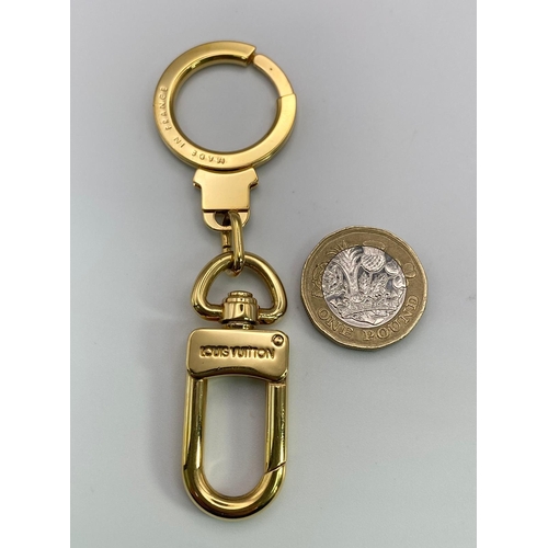 395 - A Louis Vuitton Gold Plated Anneau Cles Key Ring. Can be used as a key ring, charm ring on bags, or ... 