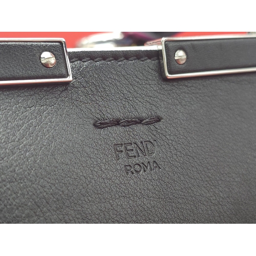 220 - A Fendi Black 3 Jours Handbag. Black leather exterior with multi-colour trim. Features soft wings th... 