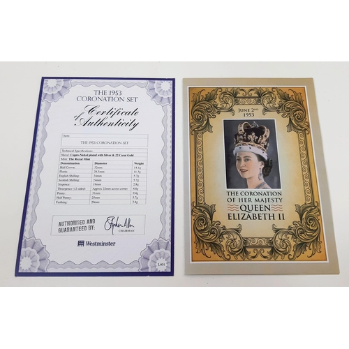 731 - A Limited Edition (542 of 1953) ‘The 1953 Coronation Set’ of Cased and Sealed Uncirculated 22 Carat ... 