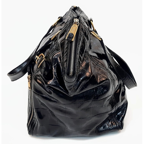 836 - A Yves Saint Laurent Black Patent Leather 