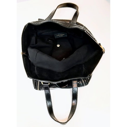 836 - A Yves Saint Laurent Black Patent Leather 