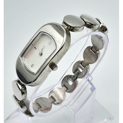 1097 - Ladies Oval Cased Quartz Watch by LDADPR Paris. 24mm Including Crown. With Box, Papers and Spare Lin... 