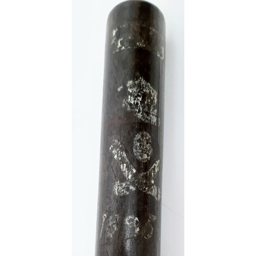 619 - An Extremely Rare 1895 Dated Naval Wooden Truncheon 40cm Length