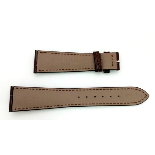 791 - A PATEK PHILIPPE BROWN ALLIGATOR WATCH STRAP NEW IN ORIGINAL BOX.