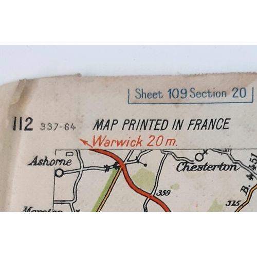 1048 - Two WW2 Issue Maps Comprising: 1) A War Office Issue 1932 revised 1940 Map of Scunthorpe & Market Ra... 