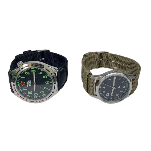 872 - Two Unworn Military Homage Watches Comprising a 1960’s RAF Design Quartz Watch 41mm Including Crown ... 