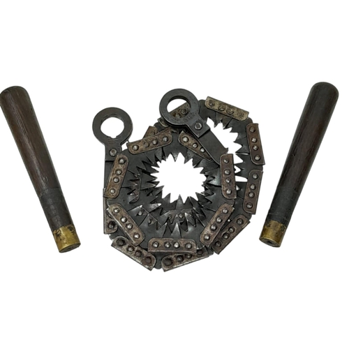 600 - WW1 1916 Dated British Pioneers Folding Saw in leather case.