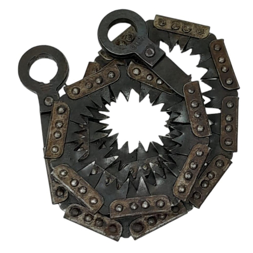 600 - WW1 1916 Dated British Pioneers Folding Saw in leather case.