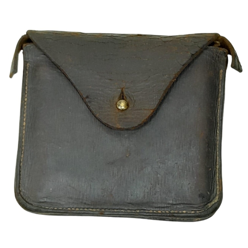 600 - WW1 1916 Dated British Pioneers Folding Saw in leather case.