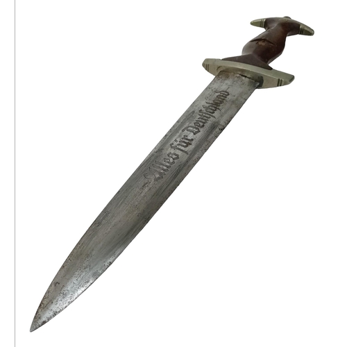 41 - Early 3rd Reich S.A Dagger. A very straight piece with lots of potential for restoration. Very Rare ... 