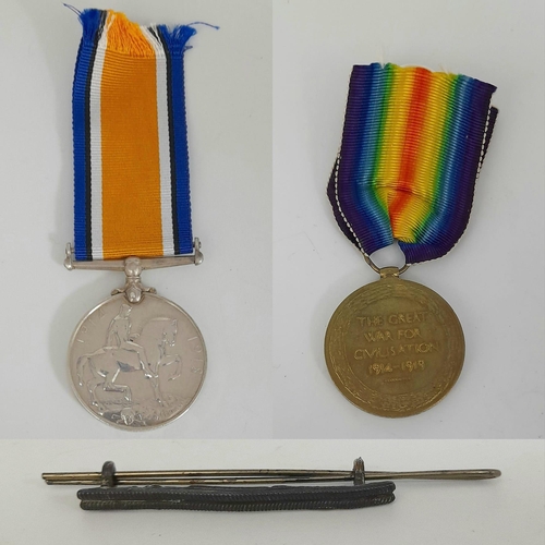 593 - WW1 British Medal Duo, Wound Stripe and Photograph awarded to: 63252 Bombardier H. Cooke Royal
Artil... 