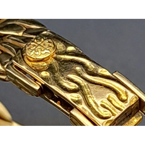 565 - A Glorious 18K Yellow Gold Patek Philippe 'La Flamme' Ladies Watch. 18k gold bracelet and case - 23m... 