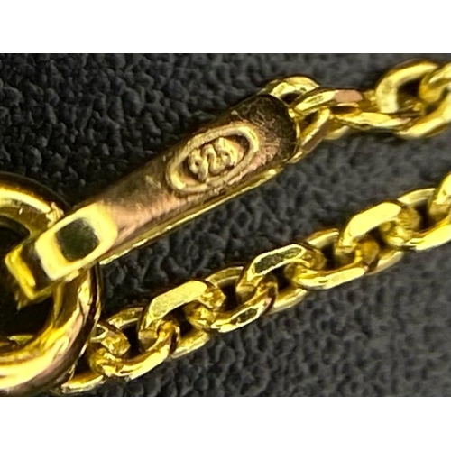 583 - 1977 Silver Gilt Jubilee Ingot Pendant Necklace. 
46cm Length Sterling Silver Gilt Chain. 
31.25 Gra... 