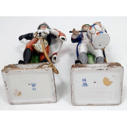 1761 - Rare pair of Carl Thieme, Potschappel 19th Century Porcelain Figurines.
Figurines are hand painted a... 