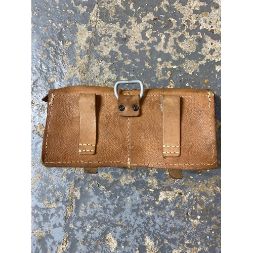 1764 - A WW2 German G43 Ammo Pouch - Dated 1943. Makers mark ros. ML405