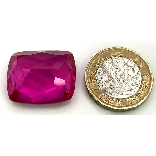 139 - A fabulous, large (51.3 carats), RUBY. Cushion cut, exhibiting strong fluorescence under UV light, e... 