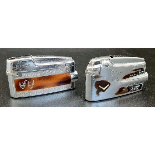 771 - Pair of vintage Robson Varaflame Pocket Lighters. Both come in used condition (see photos), one pers... 