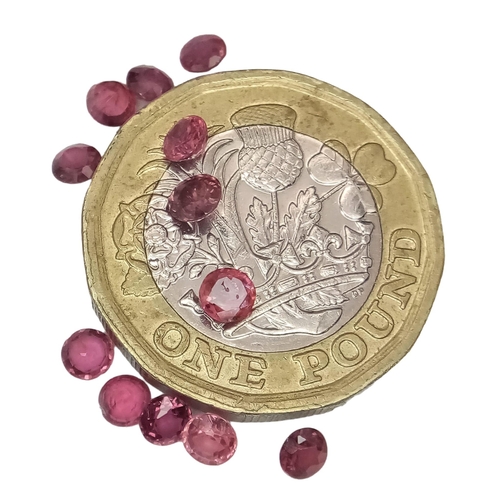 803 - A Parcel of 12 Round-Cut Unmounted Rubies. Boxed. 2.15ctw. Ref: 6947