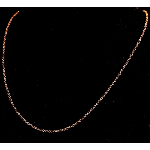 453 - A 14K Rose Gold  Disappearing Necklace. 52cm length. 2.32g weight.