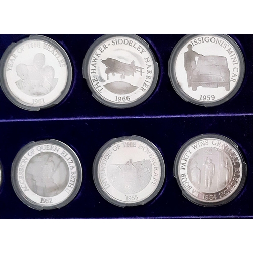 86 - A Limited Edition New Elizabethan Age Set of 26 Solid Sterling Silver Coins. Made by the Birmingham ... 