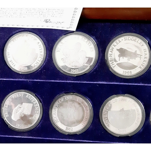 86 - A Limited Edition New Elizabethan Age Set of 26 Solid Sterling Silver Coins. Made by the Birmingham ... 