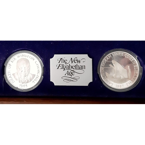 86 - A Limited Edition New Elizabethan Age Set of 26 Solid Sterling Silver Coins. Made by the Birmingham ... 