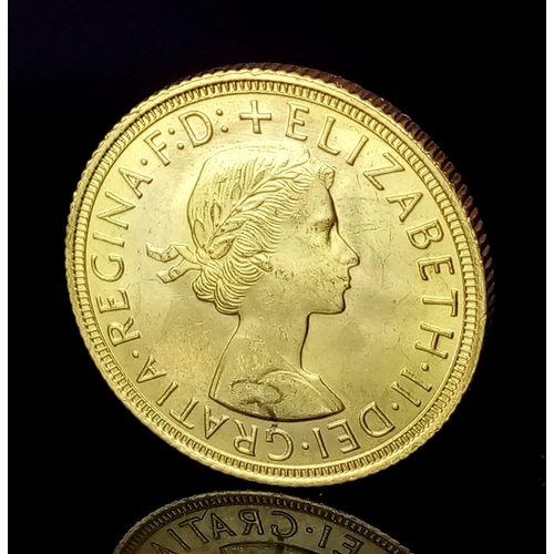 50 - A 1959 Queen Elizabeth II 22K Gold Full Sovereign. EF/UNC.