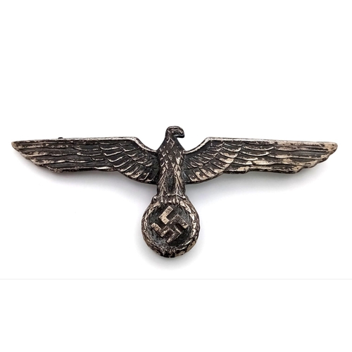 131 - 3rd Reich Kriegsmarine Tropical Tunic Breast Eagle Badge. Maker: Assmann.