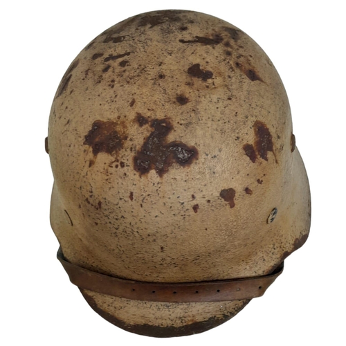 180 - WW2 German M35 Africa Corps Helmet with liner.