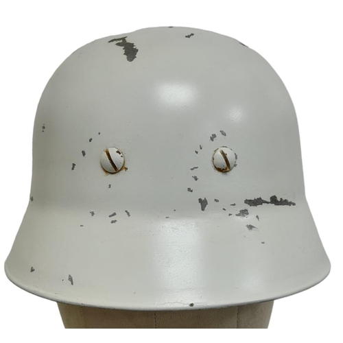 194 - 3rd Reich Lightweight D.R.K (German Red Cross) Helmet. Maybe Dr or Nurse.