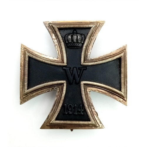 5 - WW1 Imperial German Iron Cross 1st Class in Box. 3-part construction – iron centre.