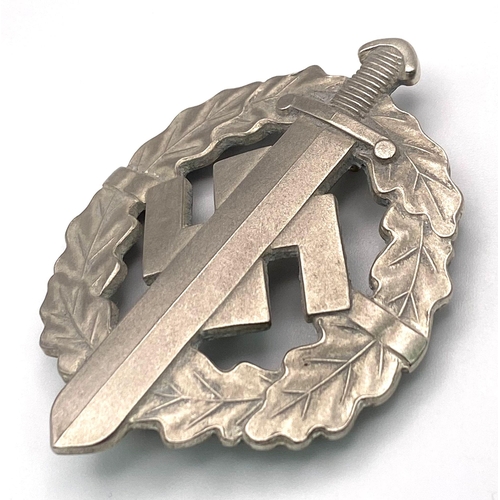 622 - 3rd Reich 1st Pattern S.A Silver Sports Badge. Maker Berg & Nolte.