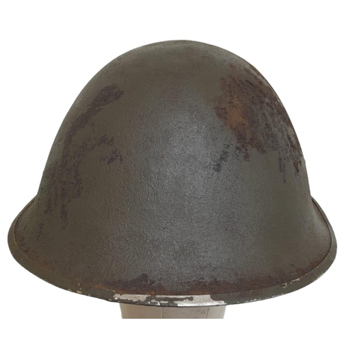 643 - WW2 44 Pattern British D-Day Helmet with 3rd Infantry Insignia. No Liner.