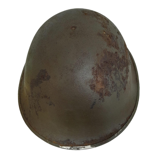 643 - WW2 44 Pattern British D-Day Helmet with 3rd Infantry Insignia. No Liner.