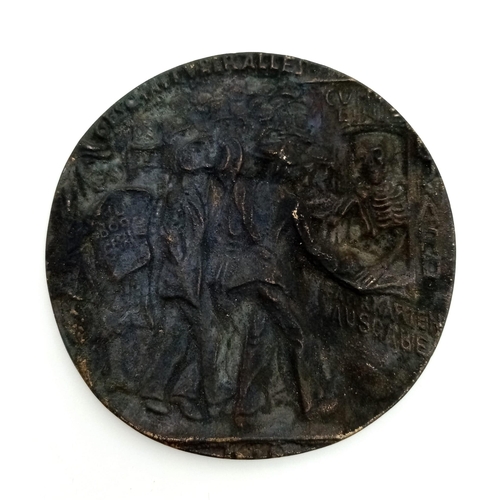 659 - Scarce WW1 German Lusitania Medal by Karl Goetz Dated 5 th Mai 1915. These were later copied by the ... 