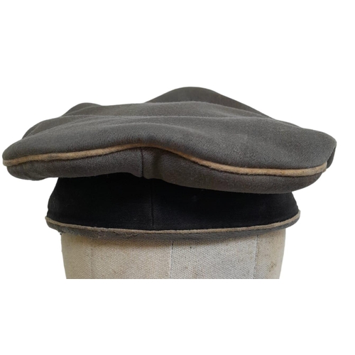 69 - 3rd Reich Waffen SS Tricot Crusher Cap with White Piping. A real “been there” example.