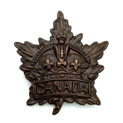 923 - WW1 Canadian Officers Badge that has been made into a Sweethearts Brooch by a jeweller with a silver... 