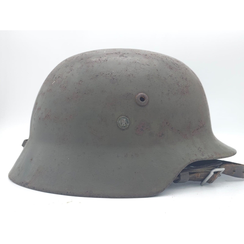 227 - WW2 Hungarian Helmet used by the Finnish 4th Division Kev Os 4 “White Death Unit” Helmet.