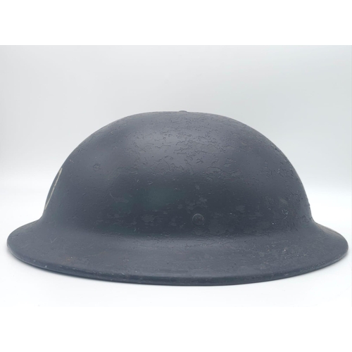 494 - WW2 British Homefront Lightweight Fibre G.P.O Line Workers Non-Conductive Helmet.