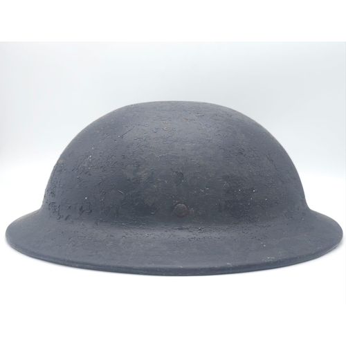 494 - WW2 British Homefront Lightweight Fibre G.P.O Line Workers Non-Conductive Helmet.