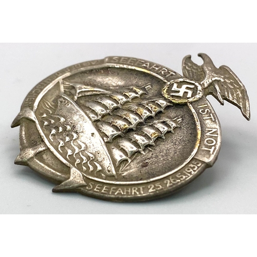 888 - 3rd Reich Seefahrt “Sea Ships Are Needed” Fund Raising Tinnie Badge.